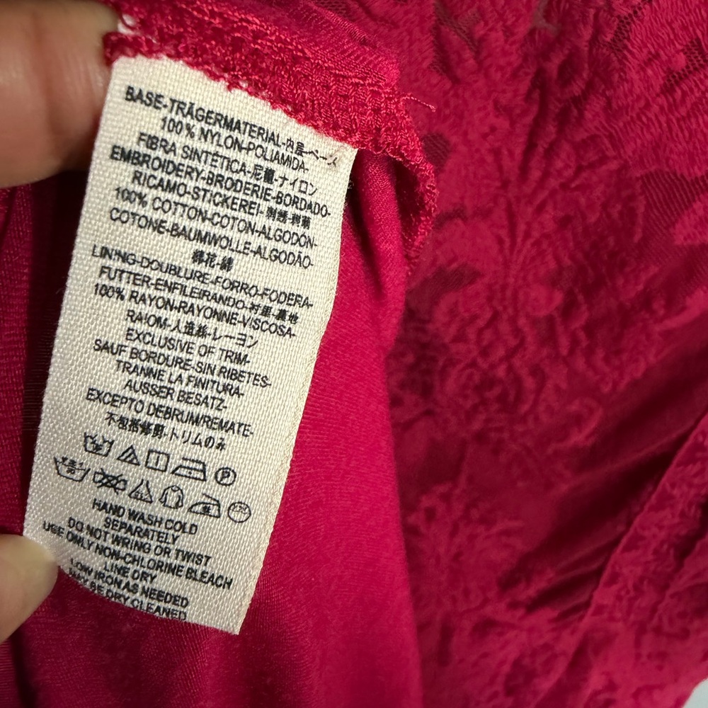Free People Sleeveless Lace Mini Dress in Deep Rose 2 - Picture 4 of 8